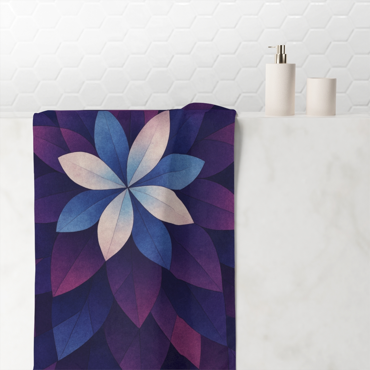 Petal Prism Tessellation personalized bath towels