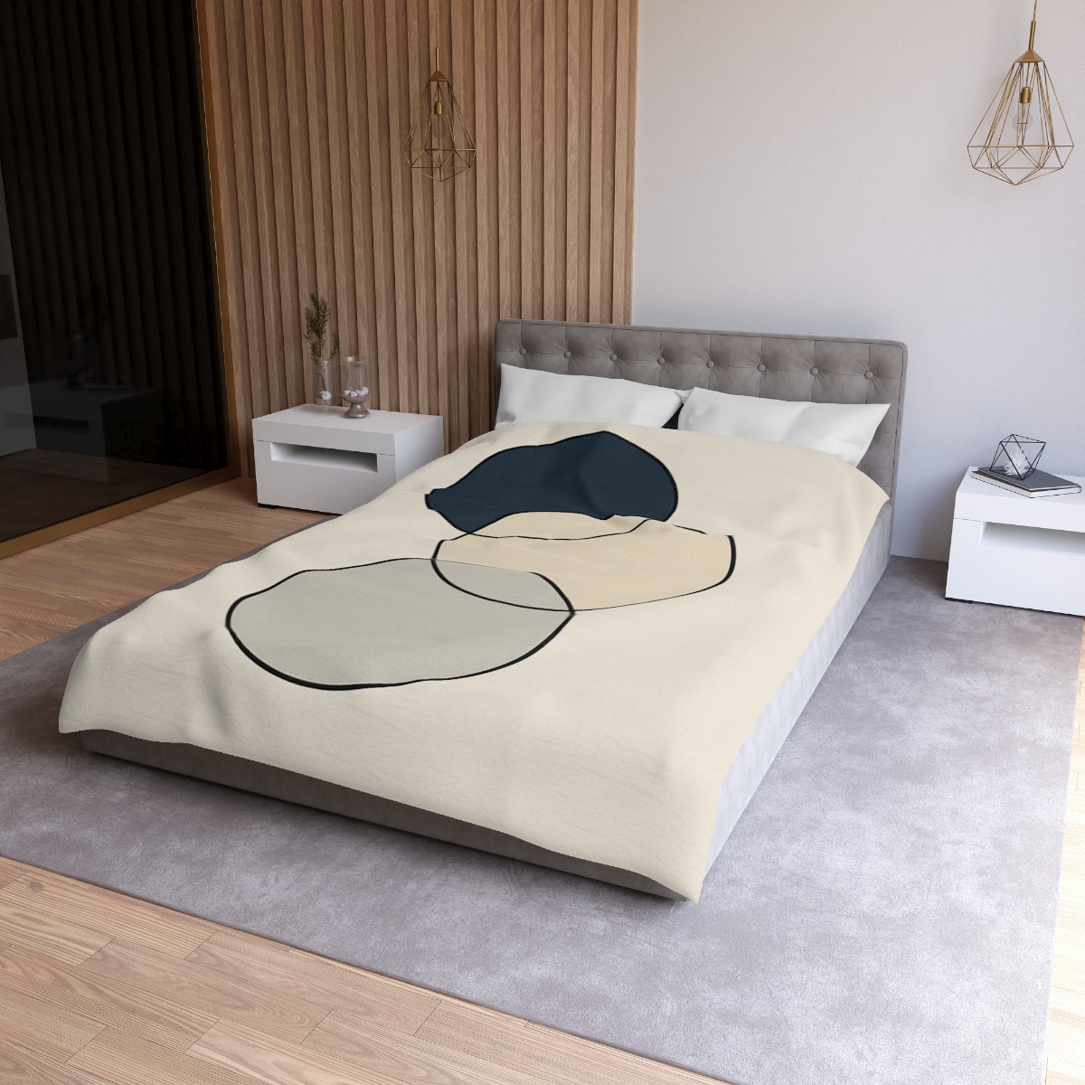 Staggered Trio Of Circles custom duvets