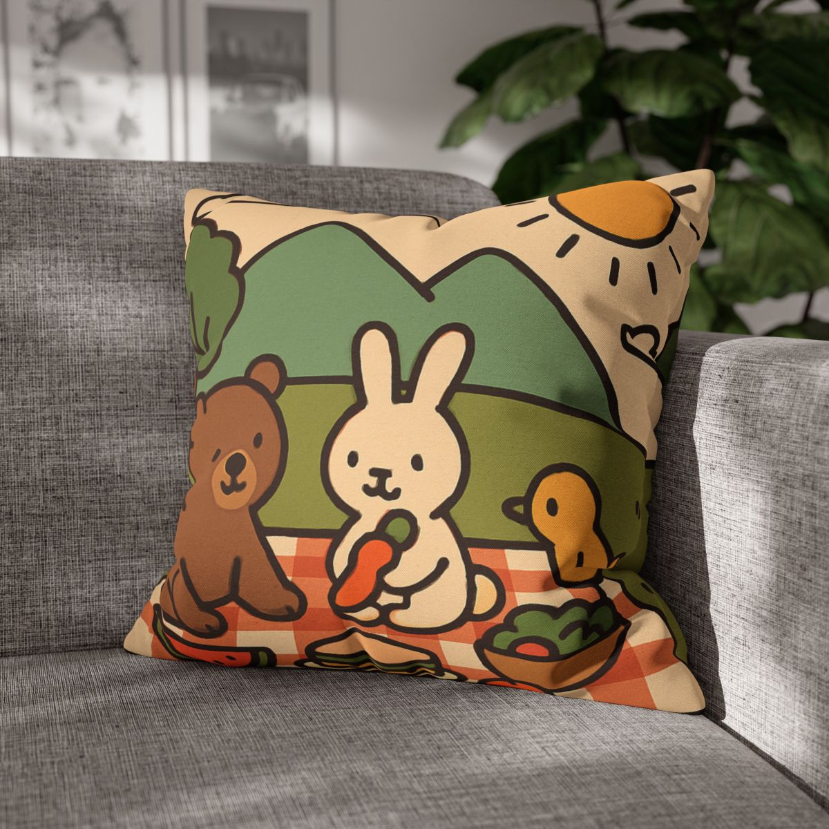 Mountain Picnic Pals custom pillow cases