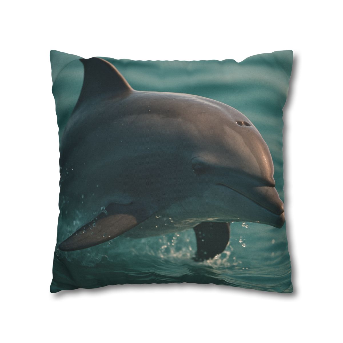 Silver Glide Bottlenose Dolphin designer print pillow cases