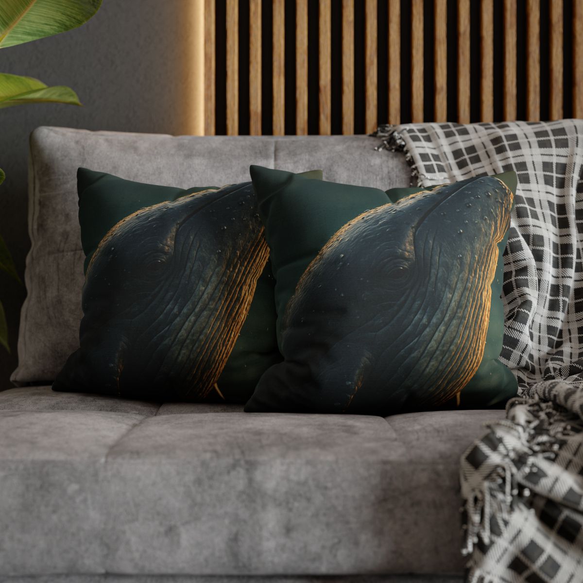 Silver Surge Humpback Whale soft cotton pillow cases