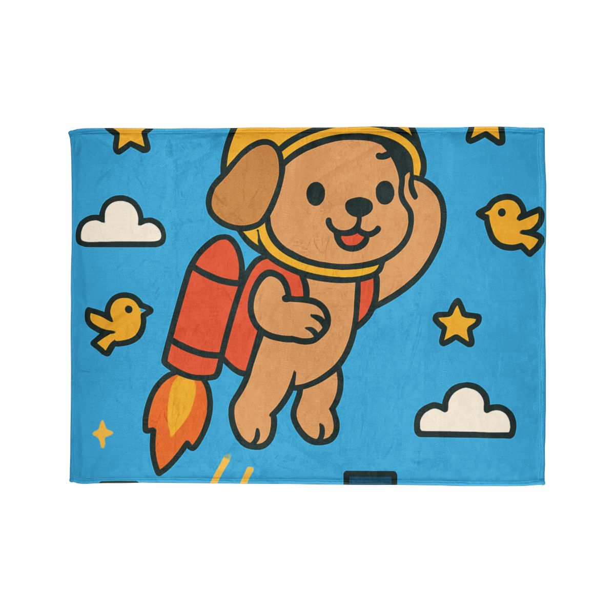 Rocket Puppy Patrol designer printed blankets