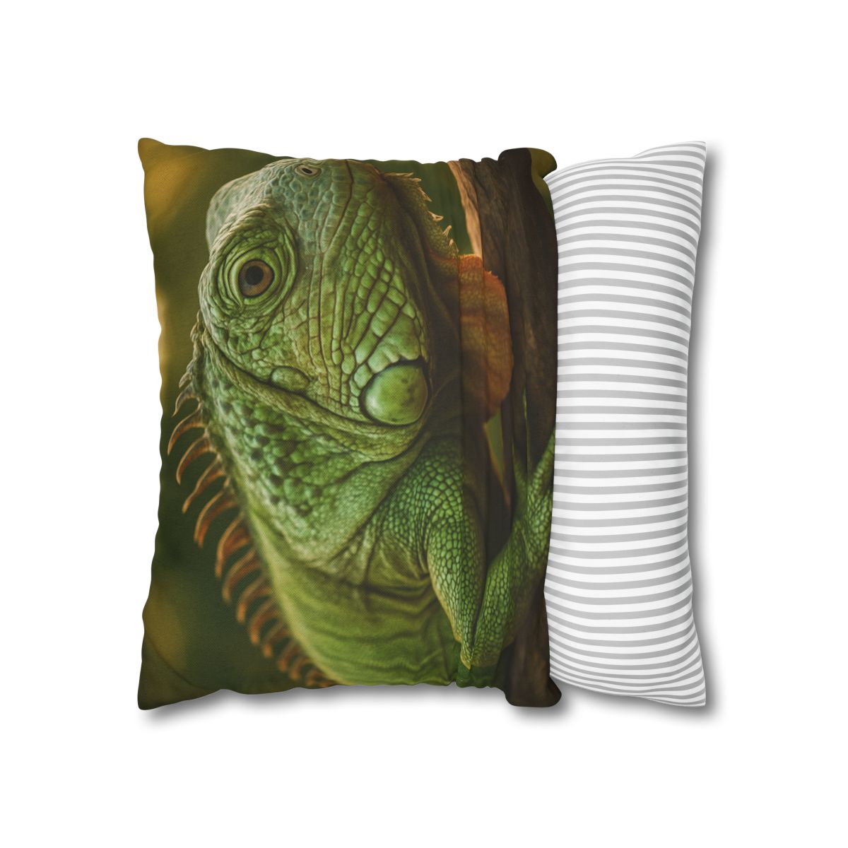 Orbit Glow Green Iguana custom pillow cases