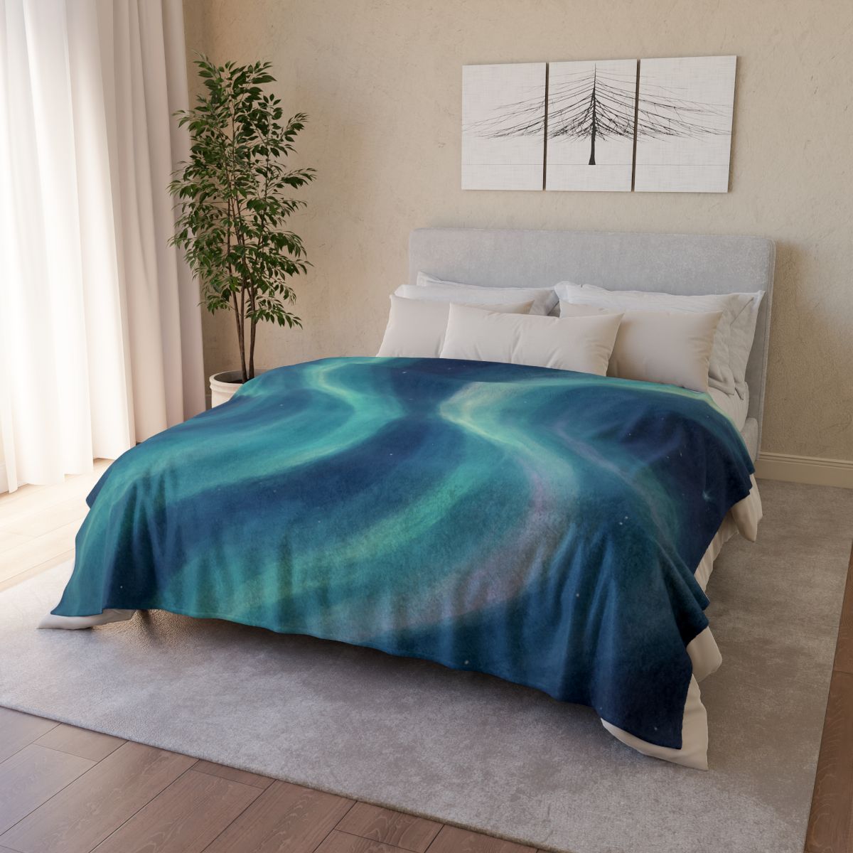 Auroral Drift Nebula decorative home blankets