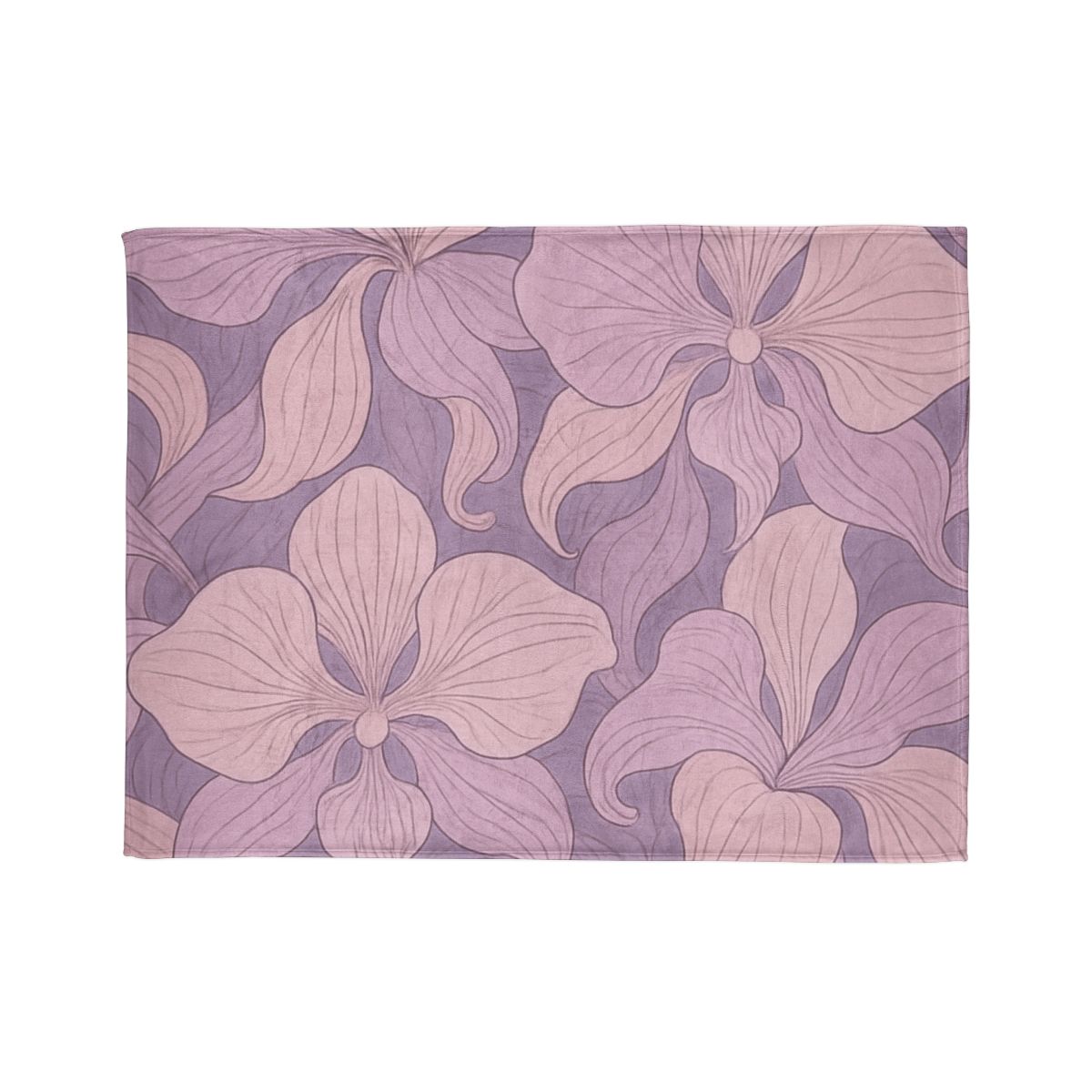 Orchid Veil Pattern personalized cozy blankets
