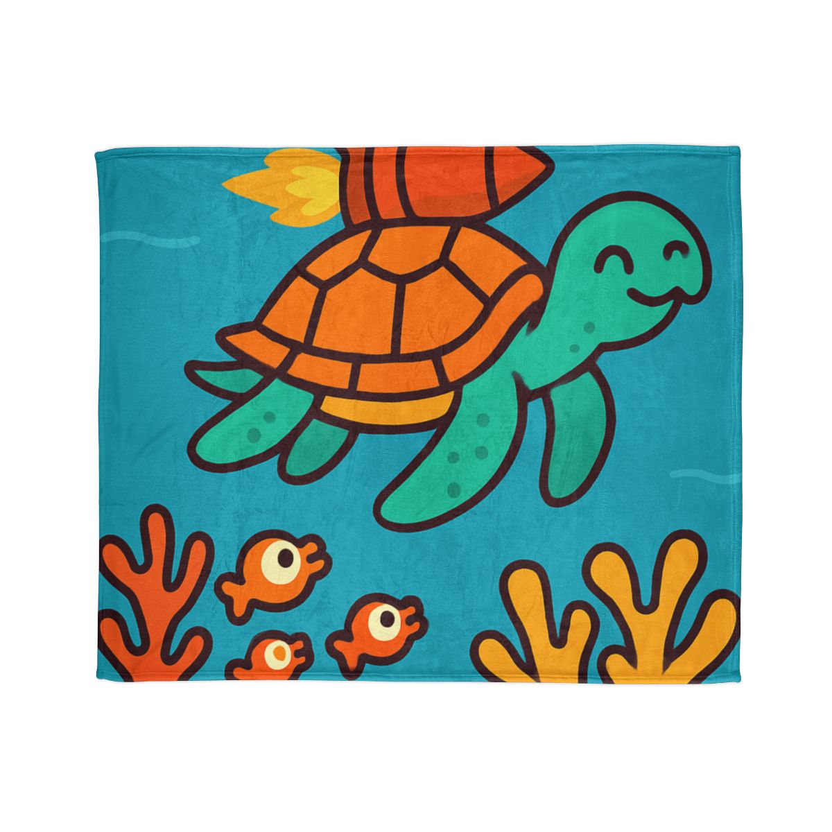 Rocket Powered Turtle Reef custom blankets