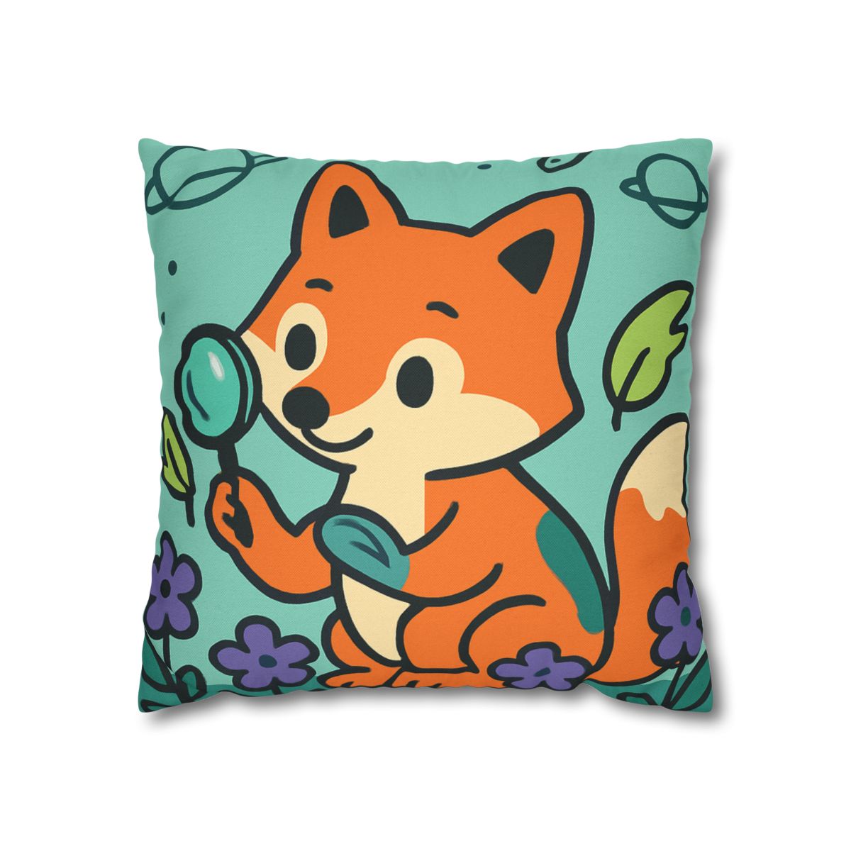 Galaxy Garden Fox soft cotton pillow cases
