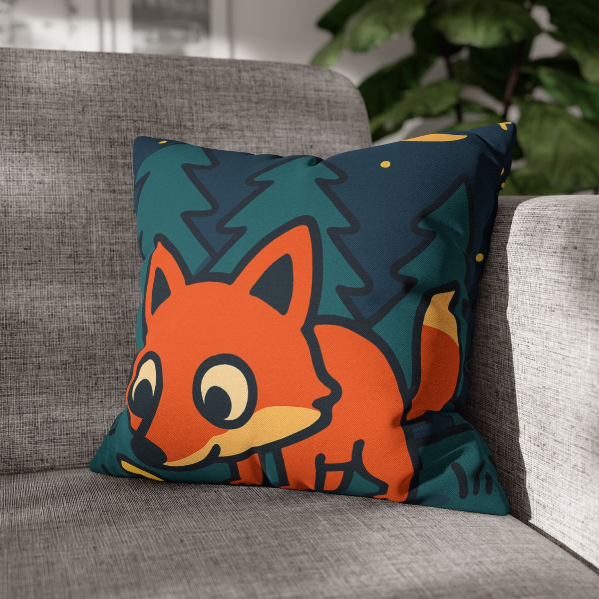 Starlight Forest Fox designer print pillow cases