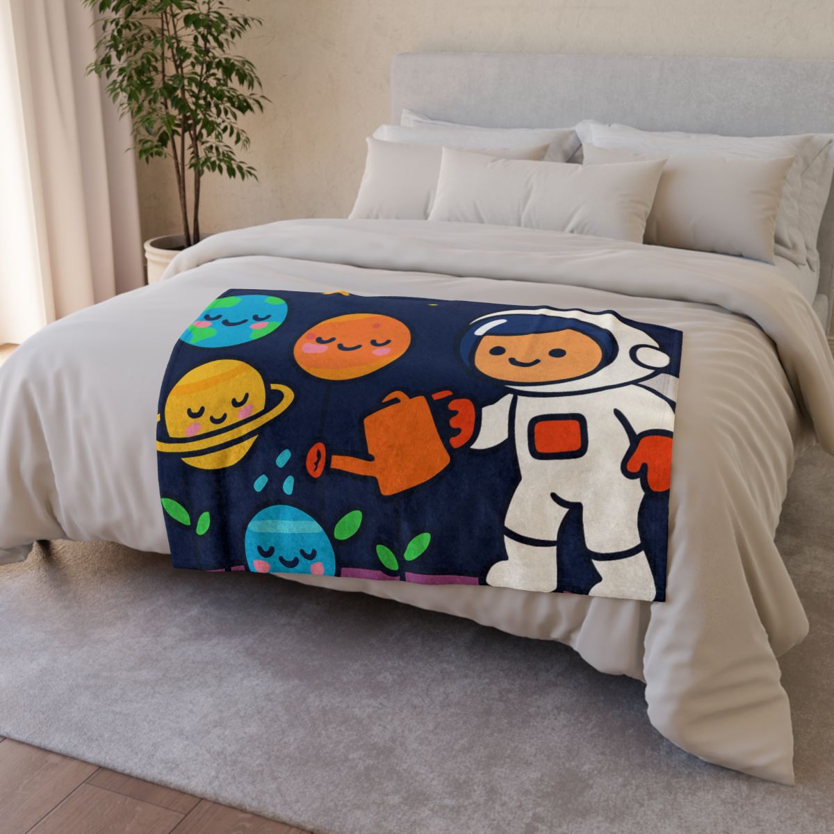 Galaxy Garden Of Friendly Planets warm winter blankets