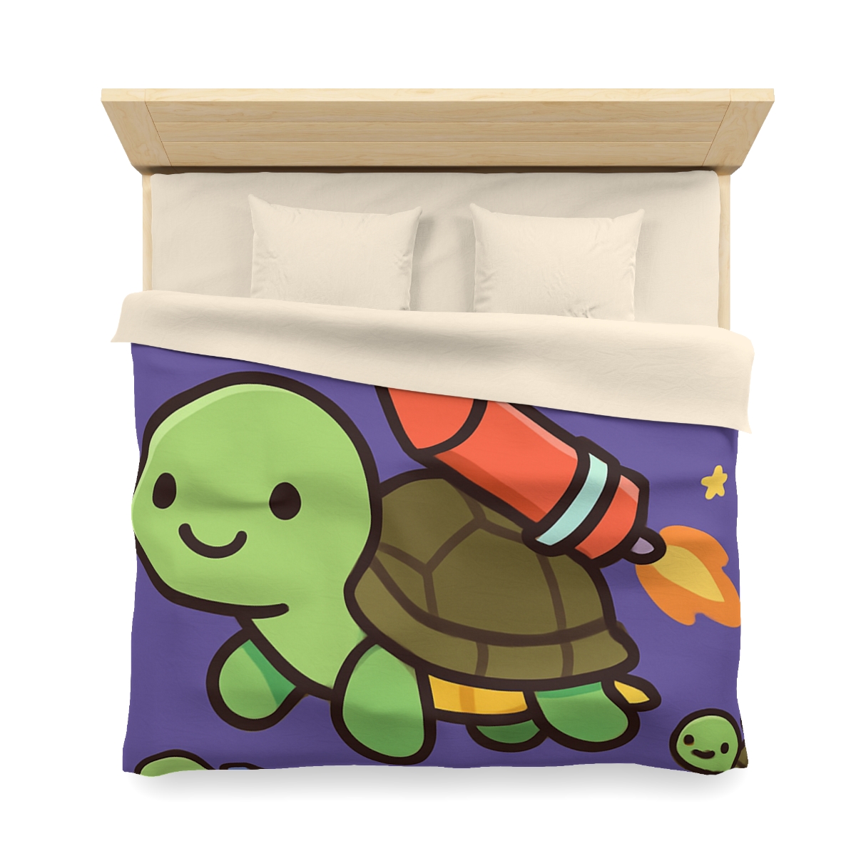 Rocket Powered Turtle Parade designer printed duvets