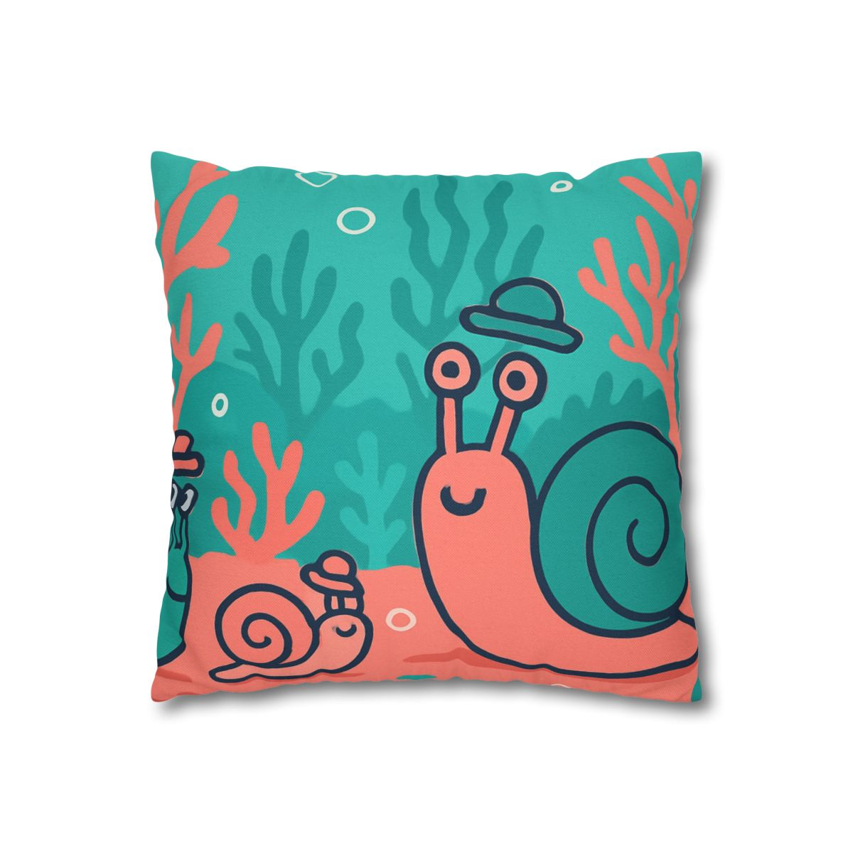 Coral City Snail Parade custom pillow cases