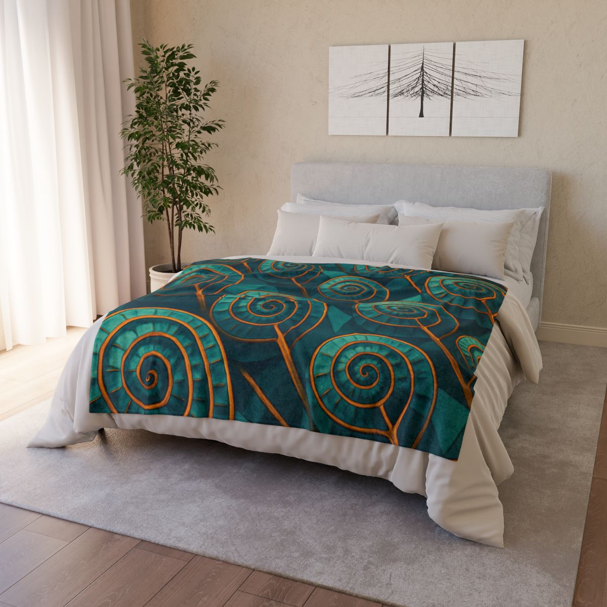 Spiral Seed Pod Matrix decorative home blankets