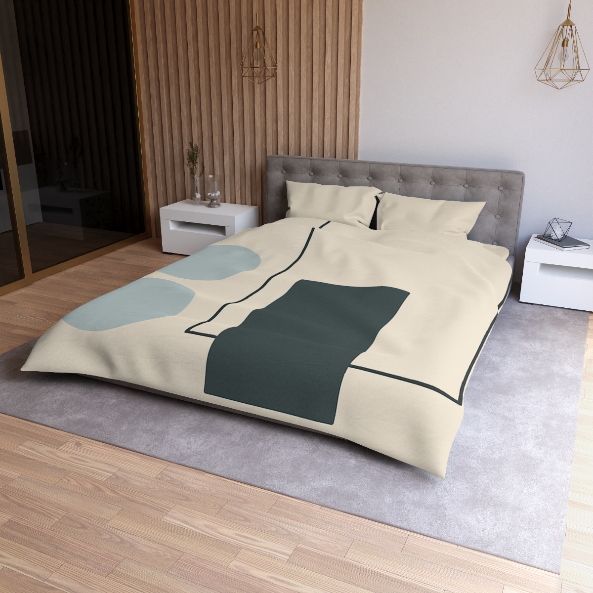 Offset Frame With Two Quiet Discs custom duvets