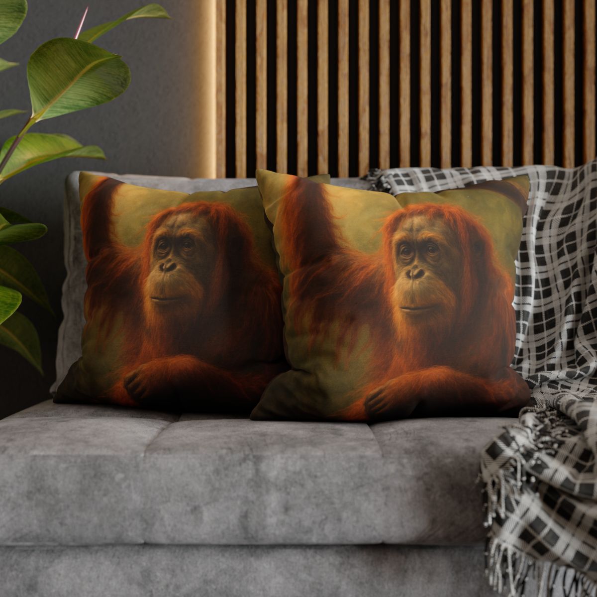 Canopy Sage Orangutan stylish decorative pillowcases