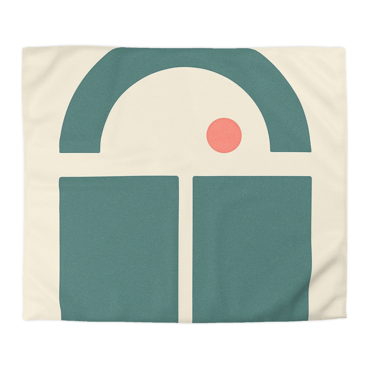 Arc Window Over Twin Blocks soft comforter duvets