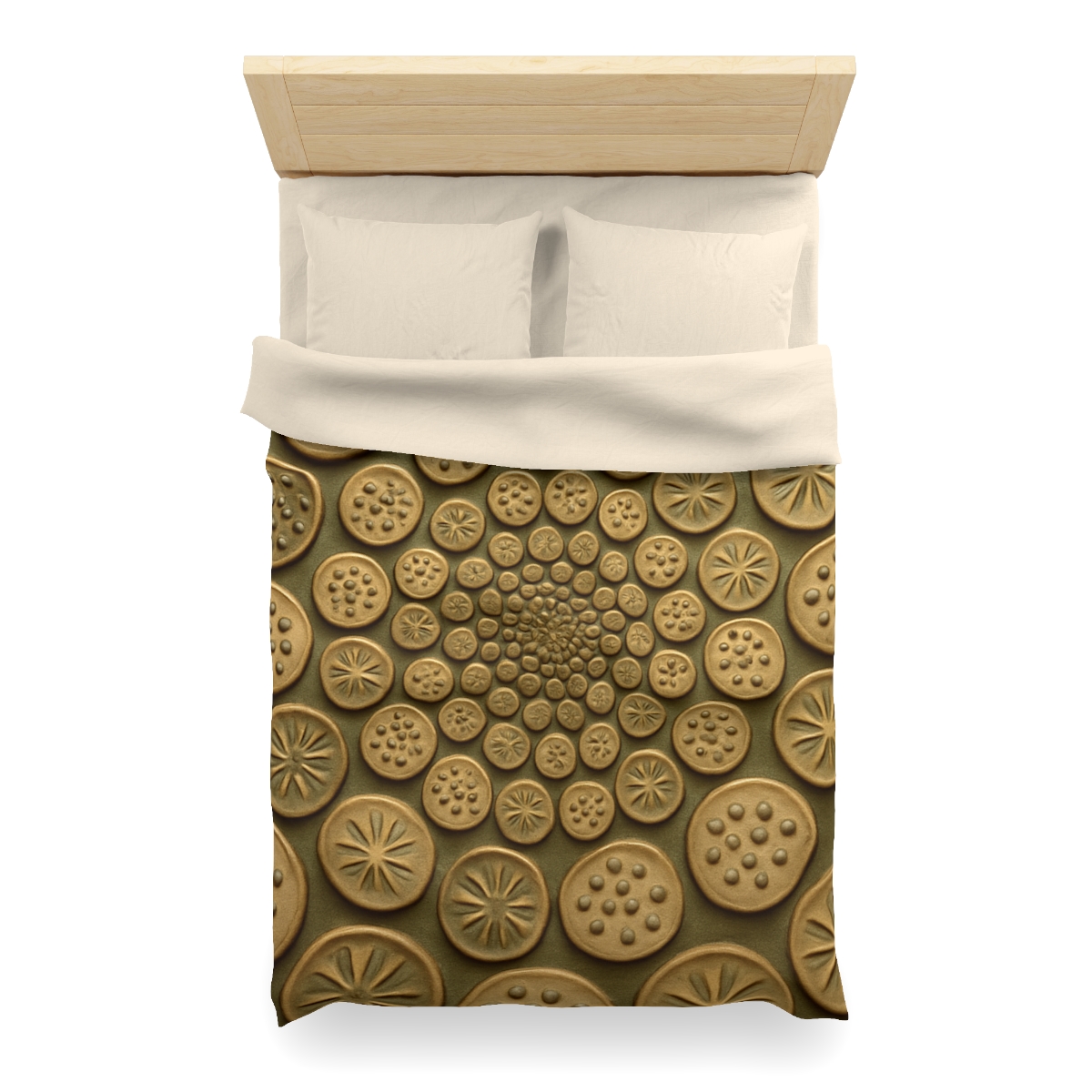 Seed Pod Micro Spiral Array designer printed duvets