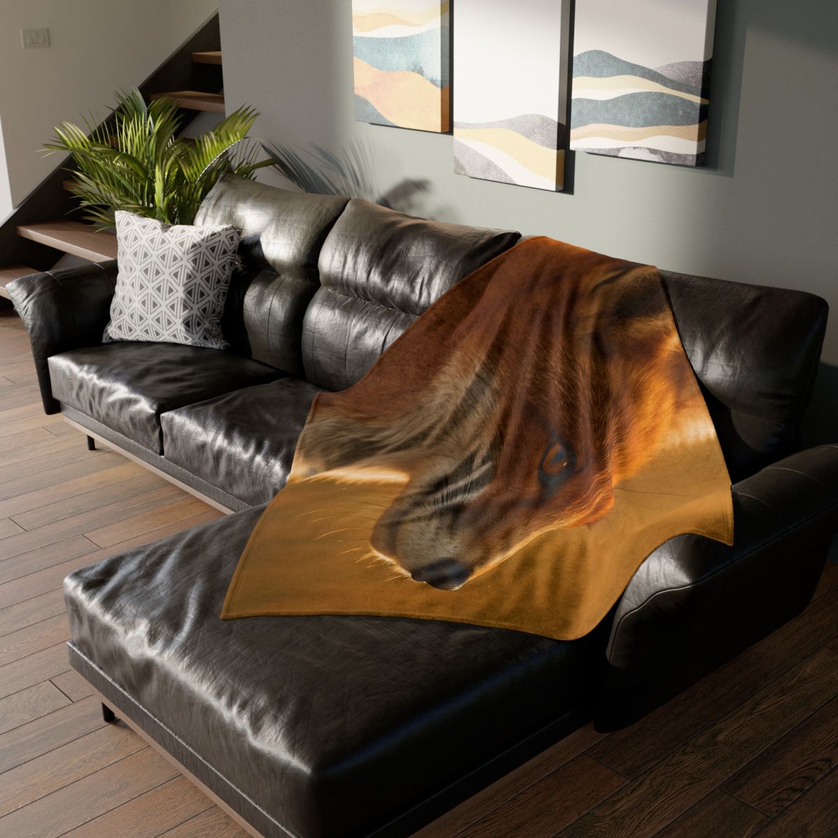 Amber Gaze Red Fox designer printed blankets