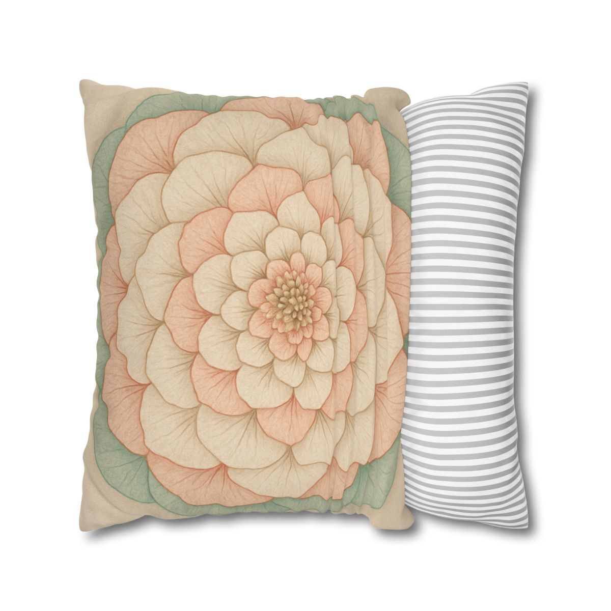 Petal Concentric Echoes soft cotton pillow cases