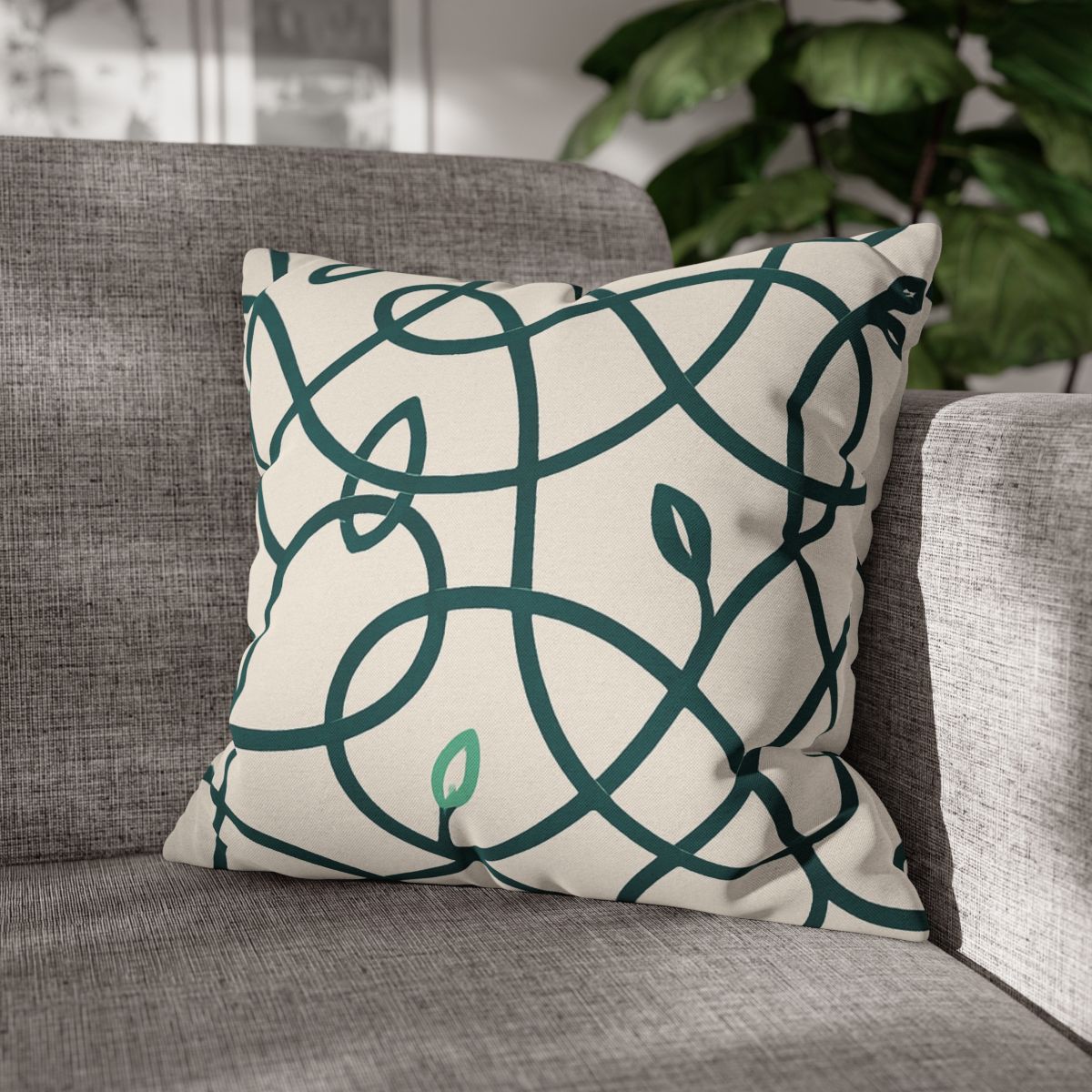 Vine Circuit Interlace personalized pillow covers