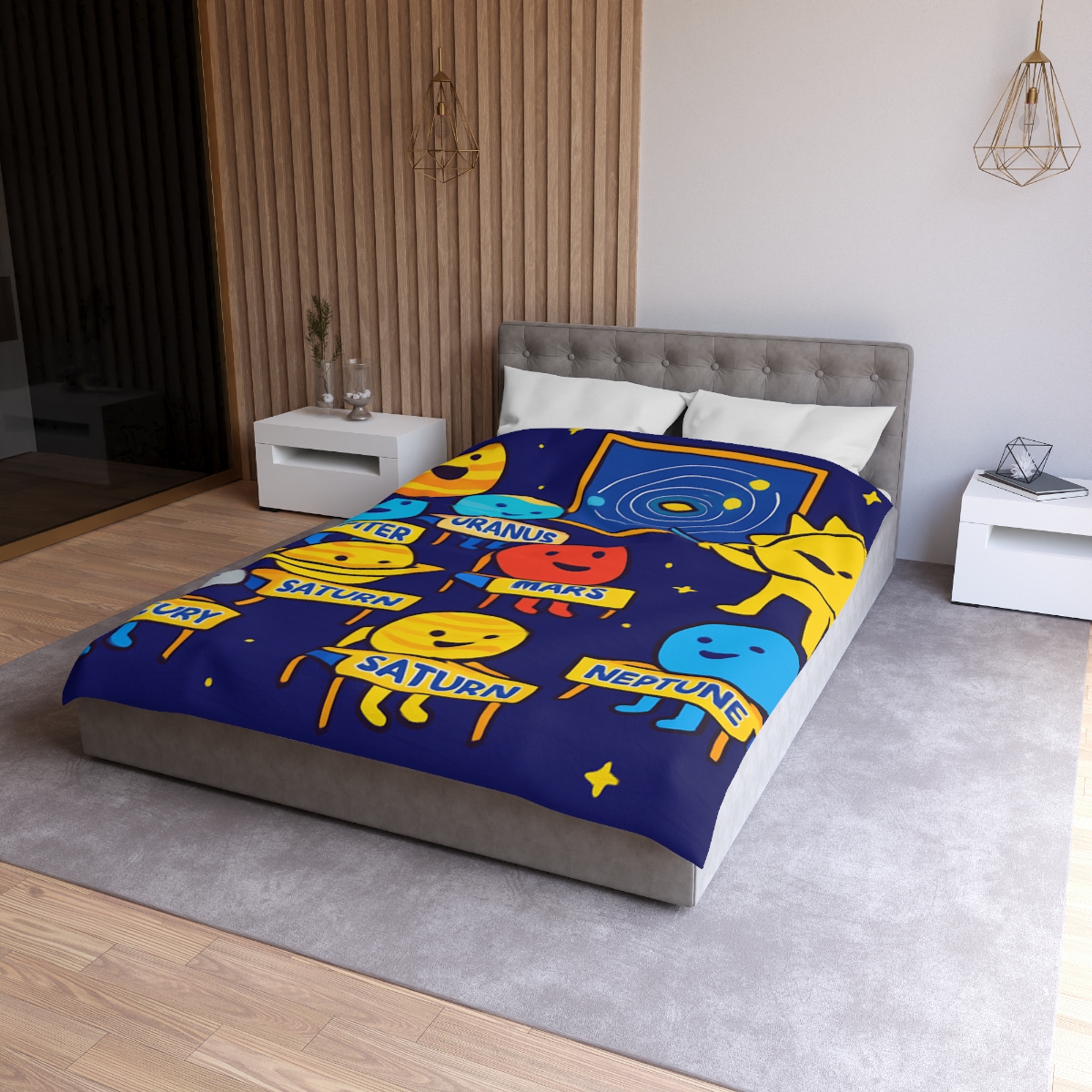 Planet School In The Sky custom duvets