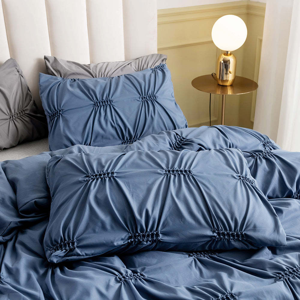 Pintuck Elastic Duvet Cover Set