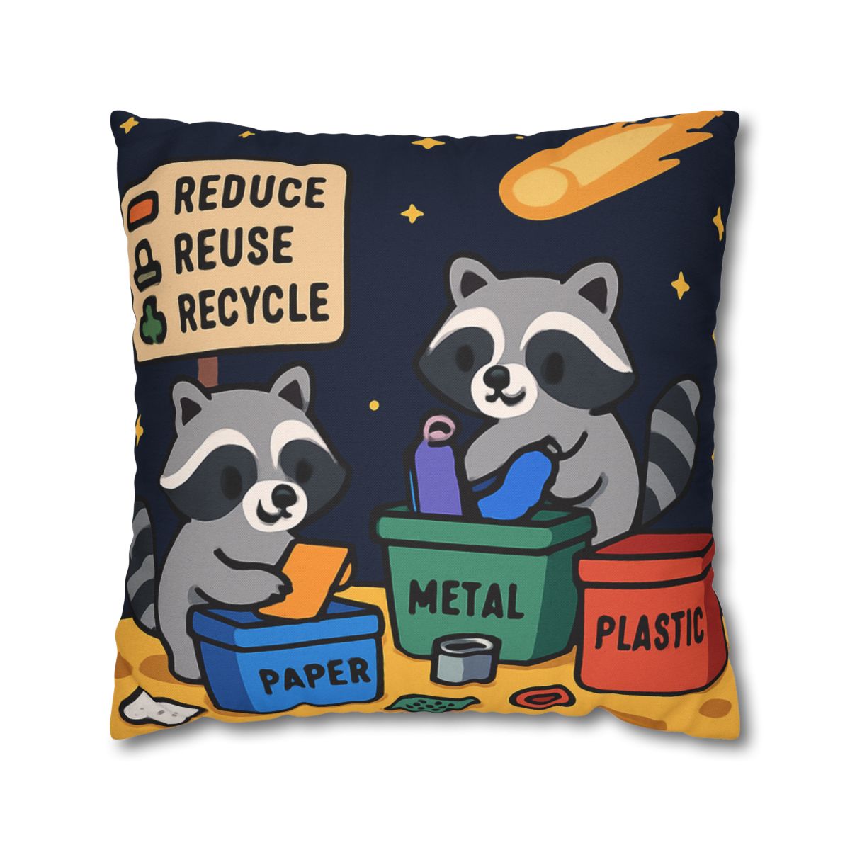 Comet Tail Recycling Rangers trendy patterned pillow cases