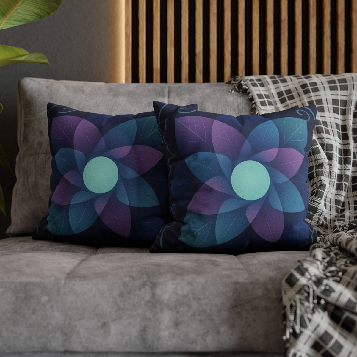 Petal Aperture Kaleidoscope soft cotton pillow cases