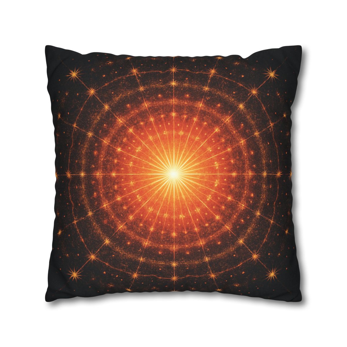 Photon Burst Mandala soft cotton pillow cases