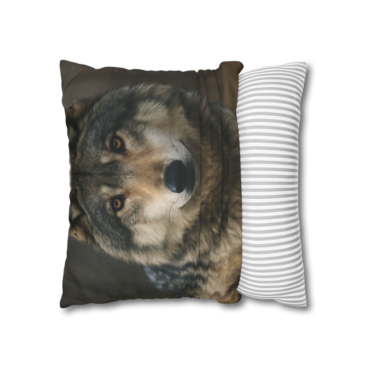 Ember Gaze Gray Wolf trendy patterned pillow cases