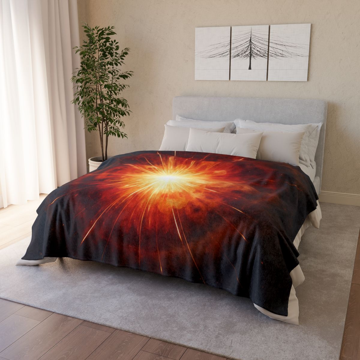 Starburst Petal Shockwave decorative home blankets
