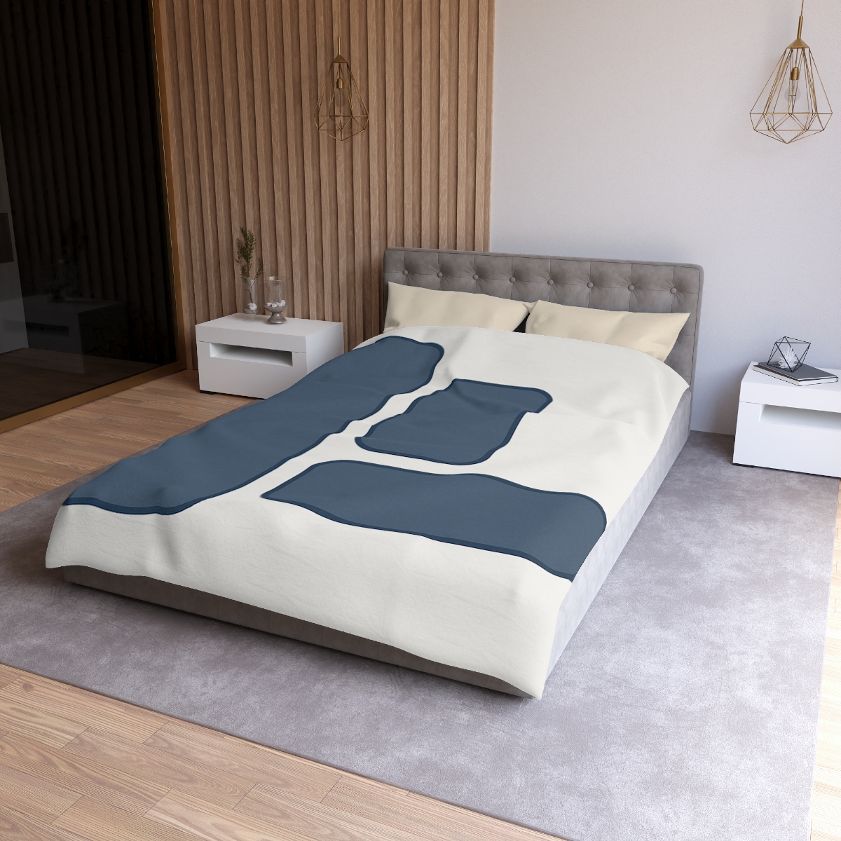 Balanced Triad Of Rounded Rectangles custom duvets