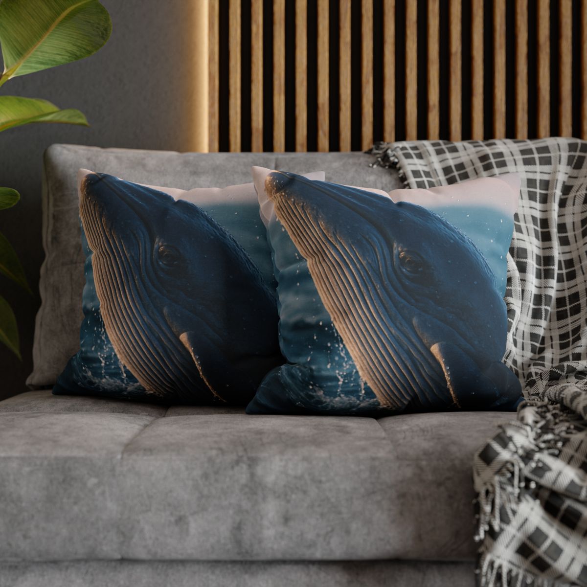 Ocean Song Blue Whale trendy patterned pillow cases