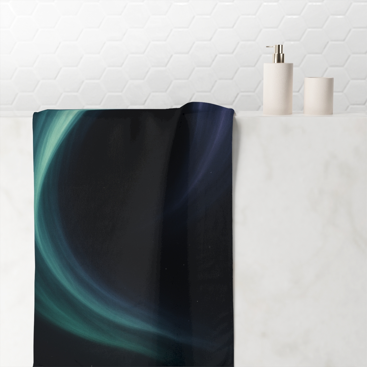Aurora Drift Halo custom towels