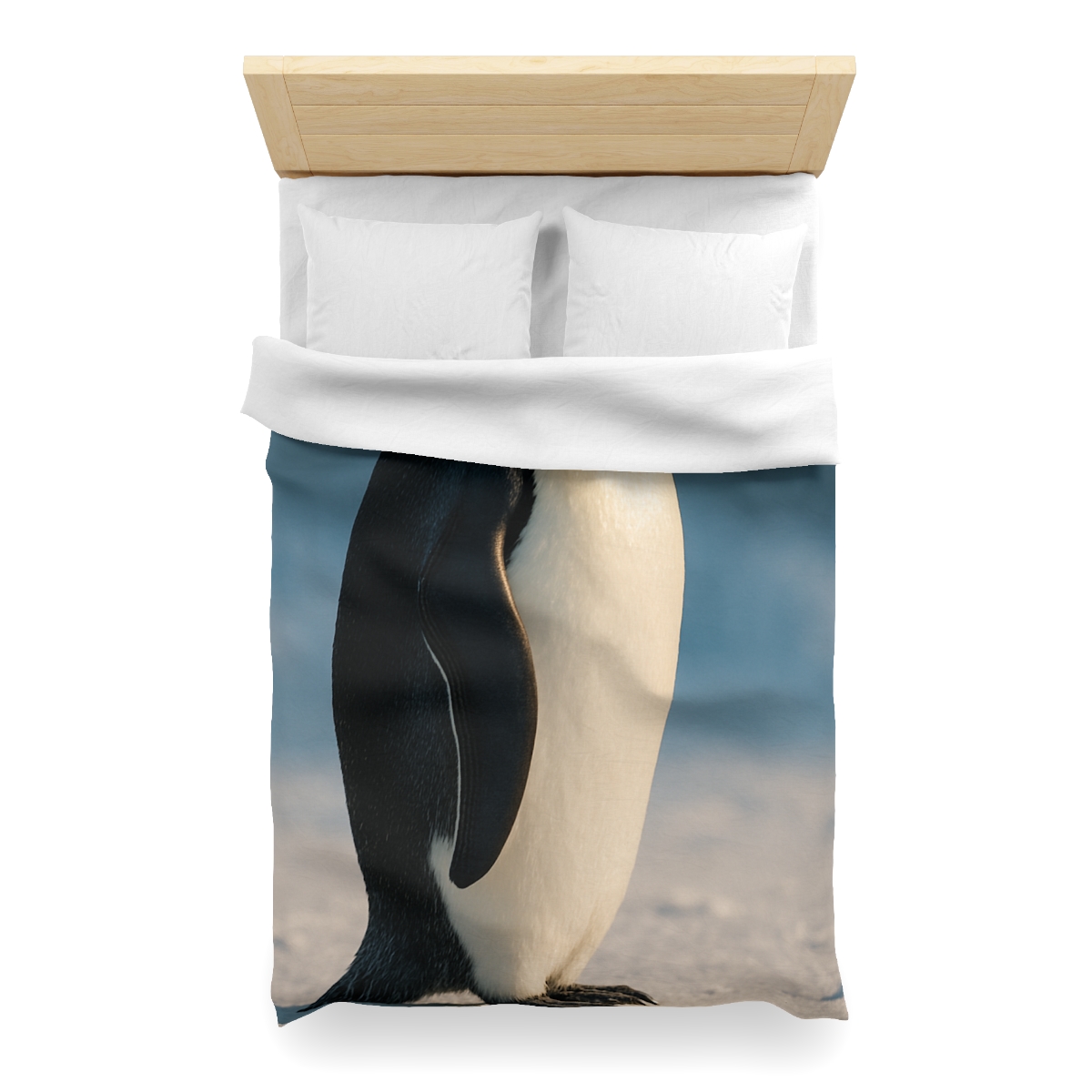 Silver Horizon Emperor Penguin personalized bedding duvets
