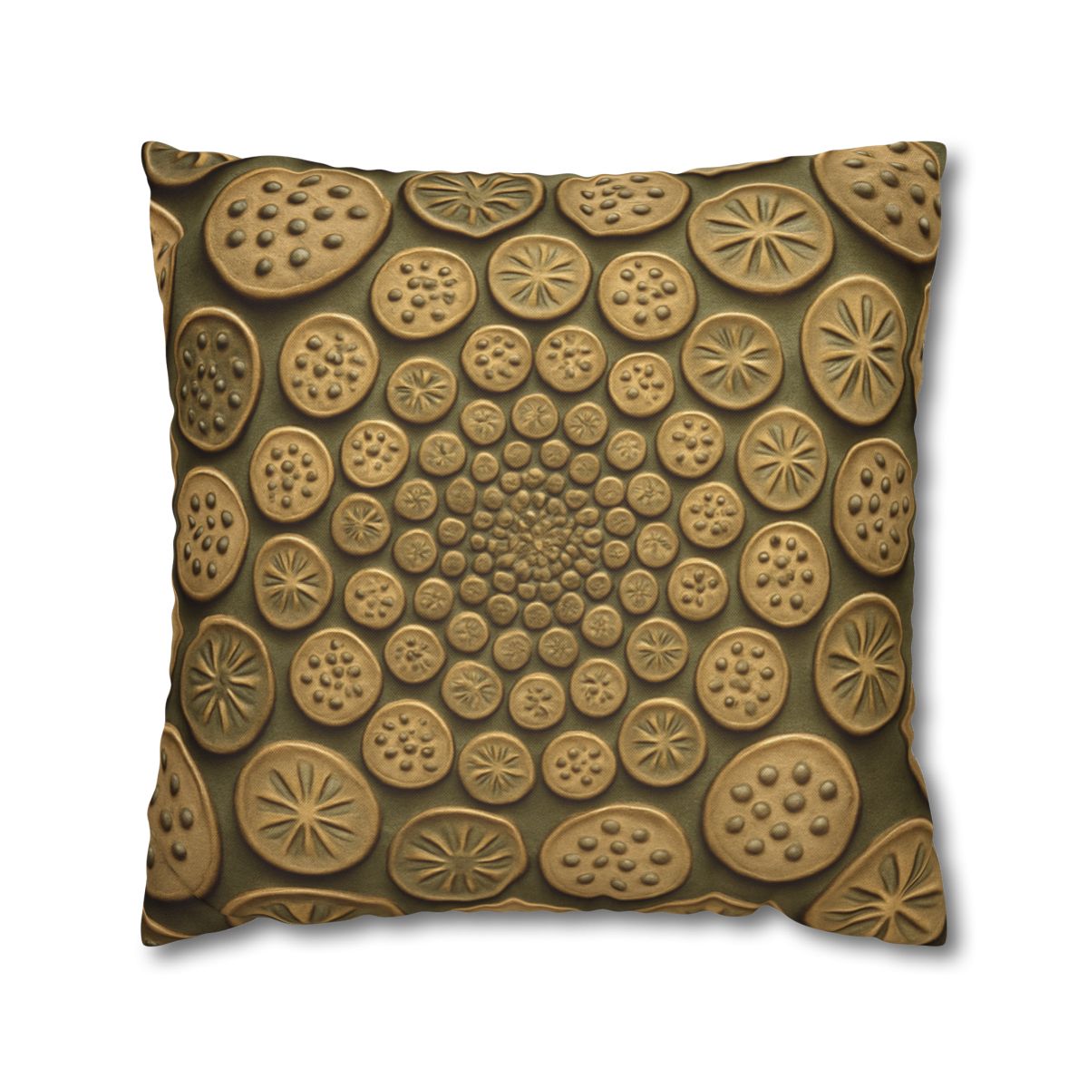 Seed Pod Micro Spiral Array designer print pillow cases