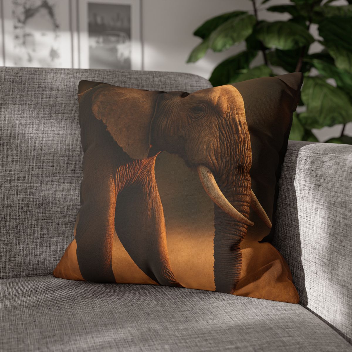 Savannah Sentinel Elephant designer print pillow cases