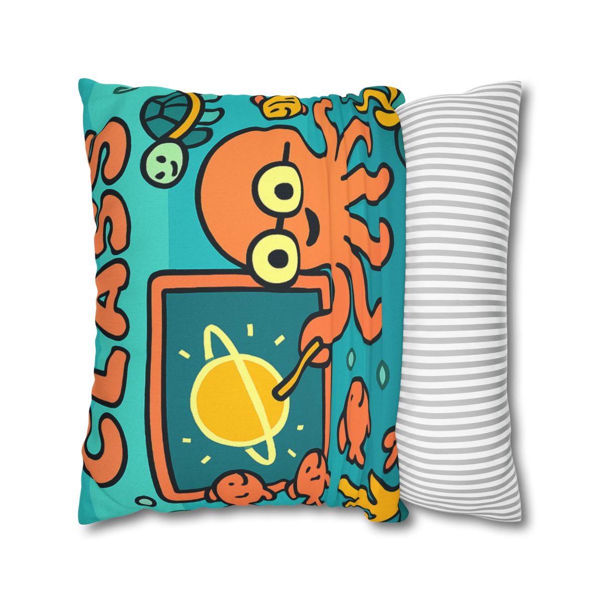 Cosmic Coral Reef Classroom trendy patterned pillow cases