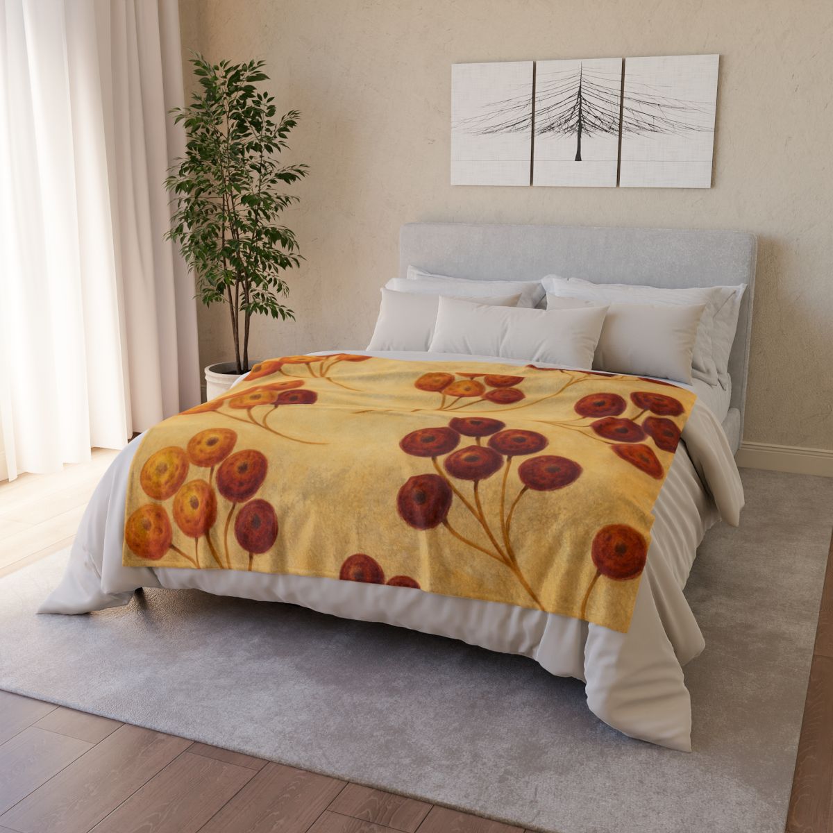 Seed Pod Constellation soft fleece blankets