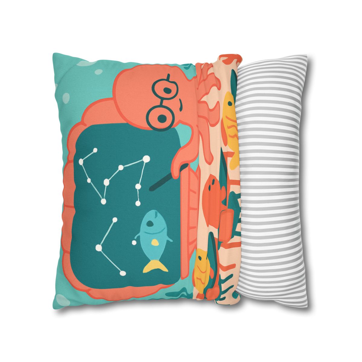 Cosmic Coral Classroom soft cotton pillow cases