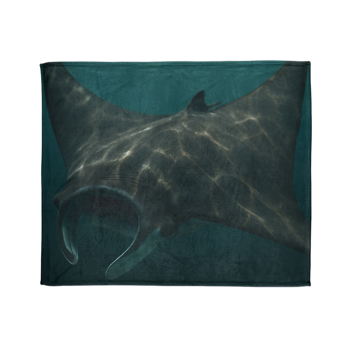 Moonlit Drift Giant Manta Ray stylish throw blankets