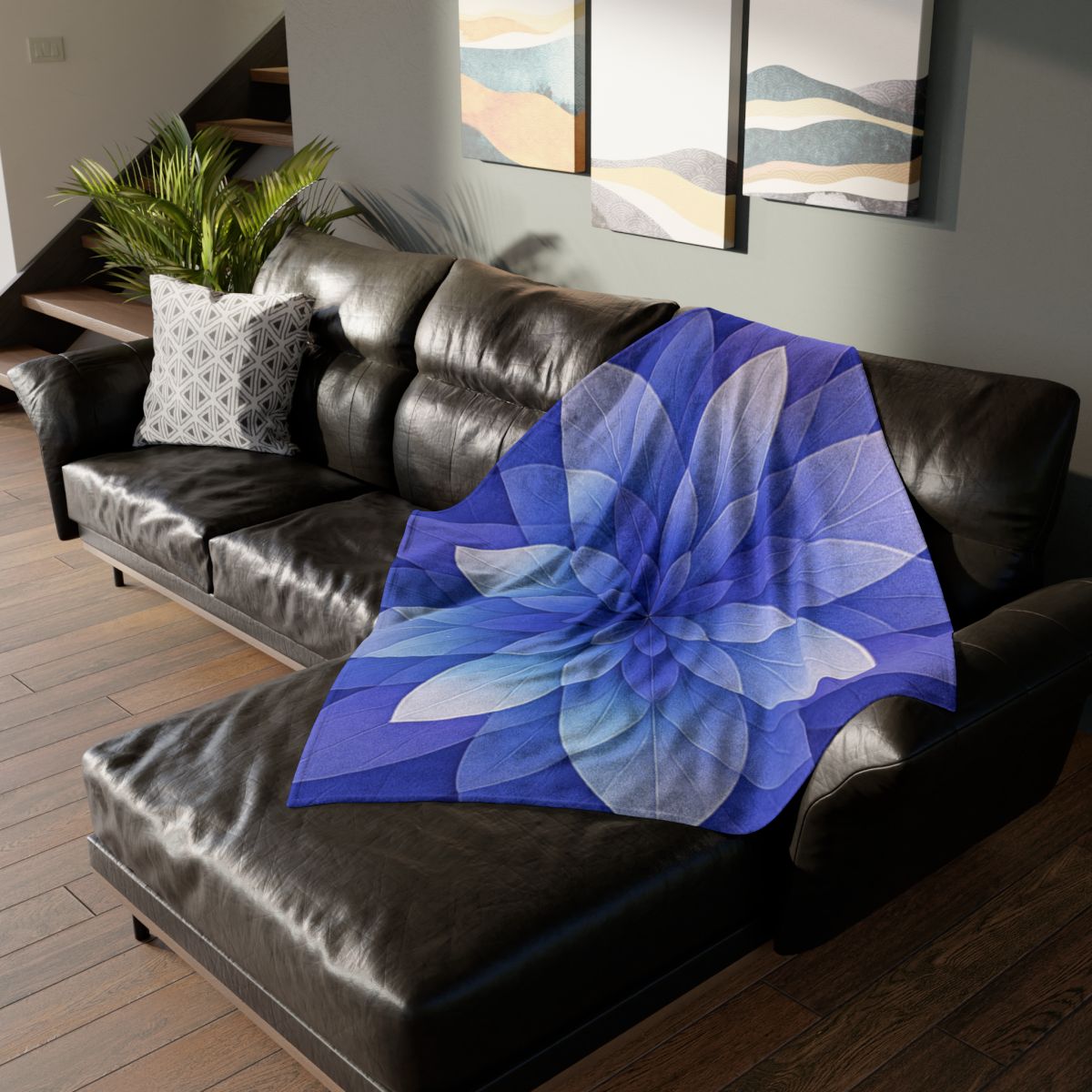 Petal Prism Overlap designer printed blankets