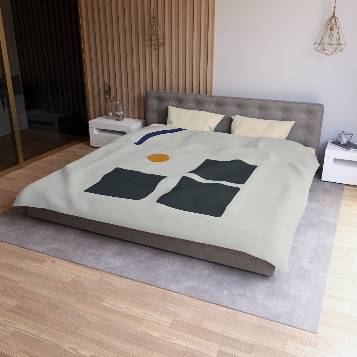 Missing Cell Grid With Offset Arc personalized bedding duvets