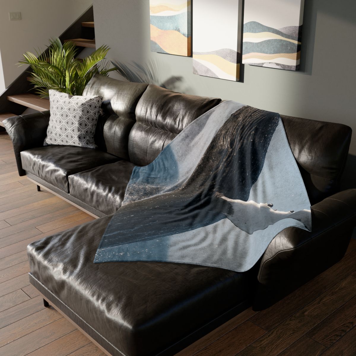 Tidal Song Humpback Whale stylish throw blankets