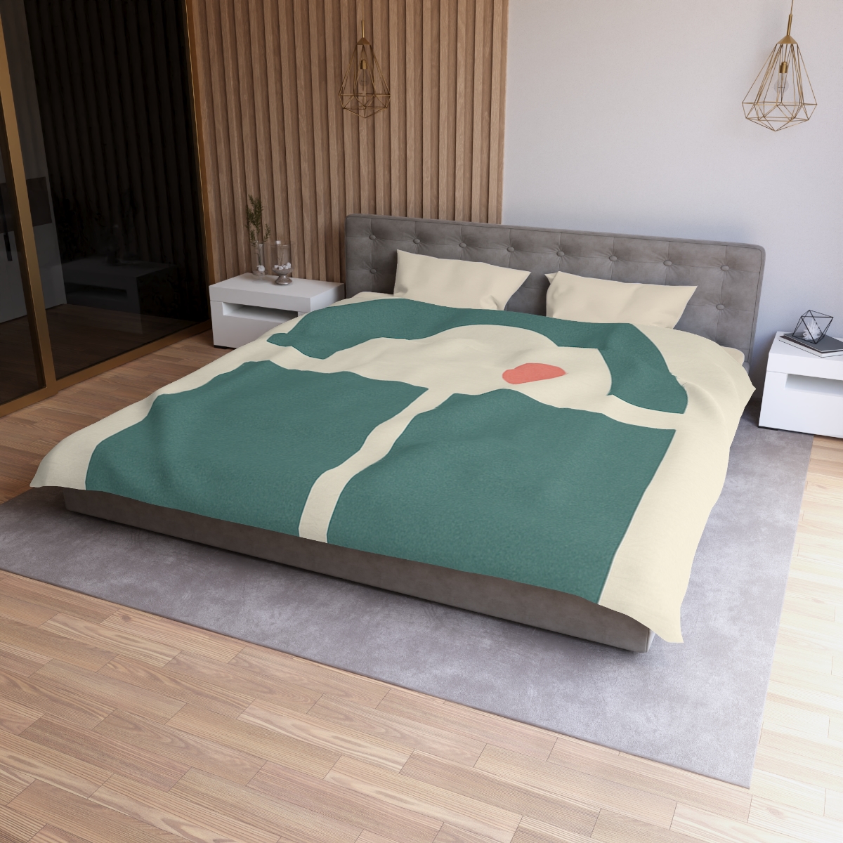 Arc Window Over Twin Blocks soft comforter duvets