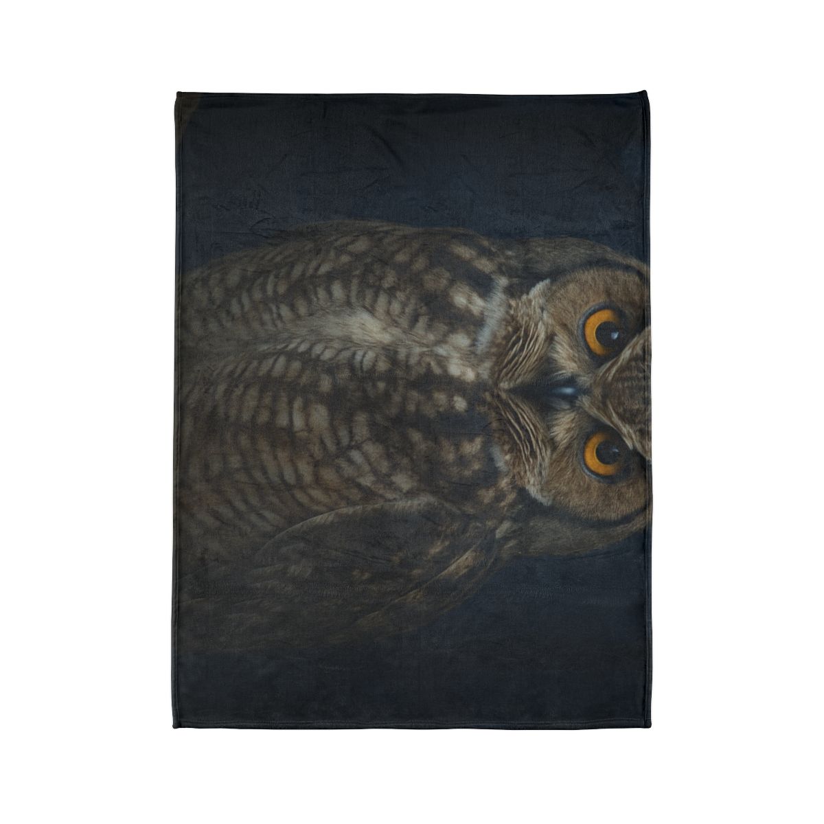 Silent Drift Great Horned Owl custom blankets