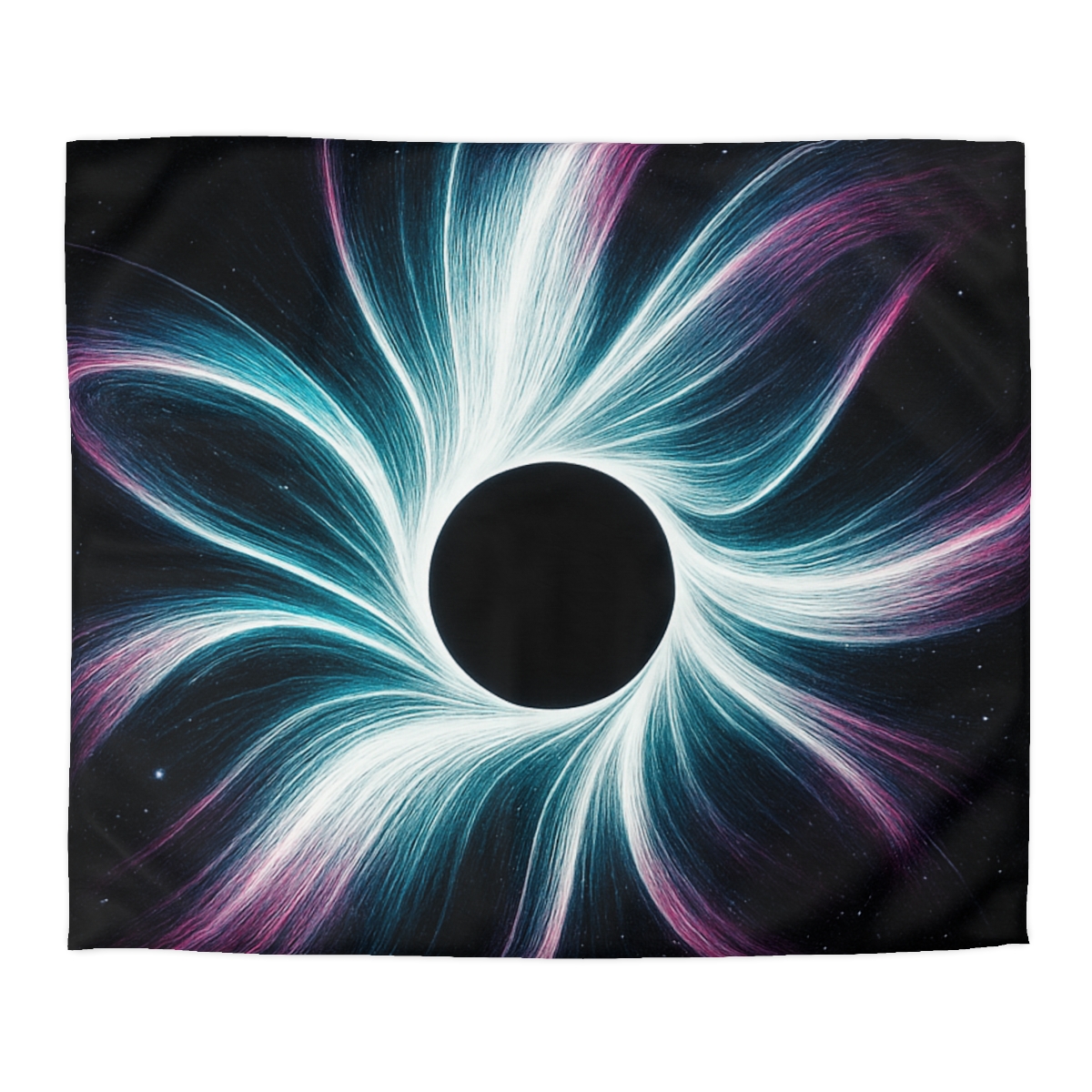Gravitational Halo Bloom designer printed duvets