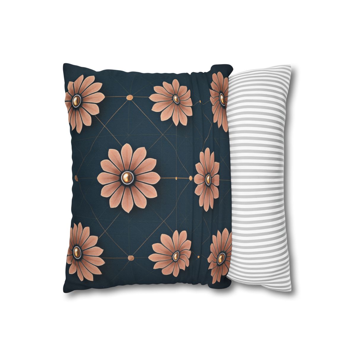 Blossom Orbit Grid designer print pillow cases
