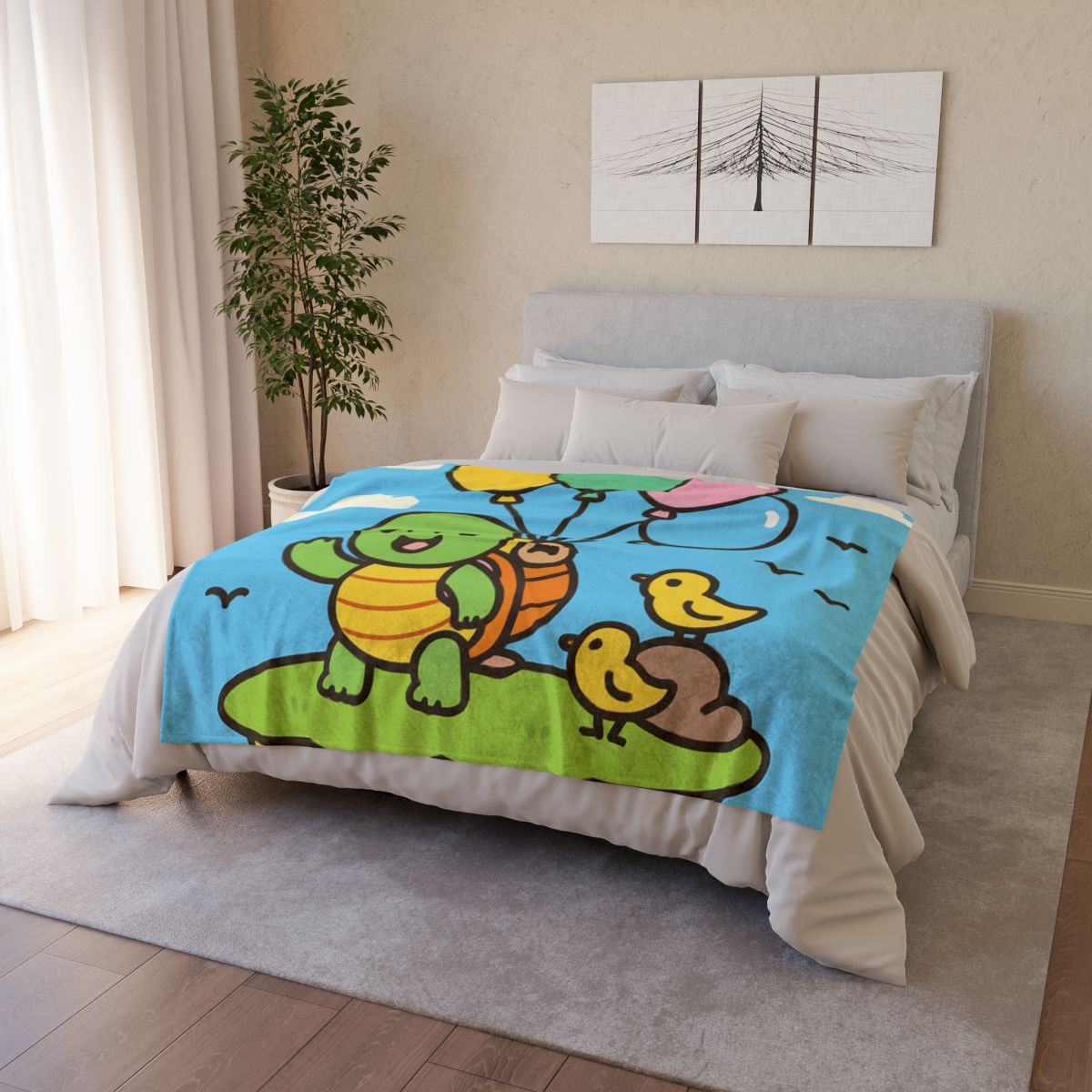 Balloon Island Adventure warm winter blankets