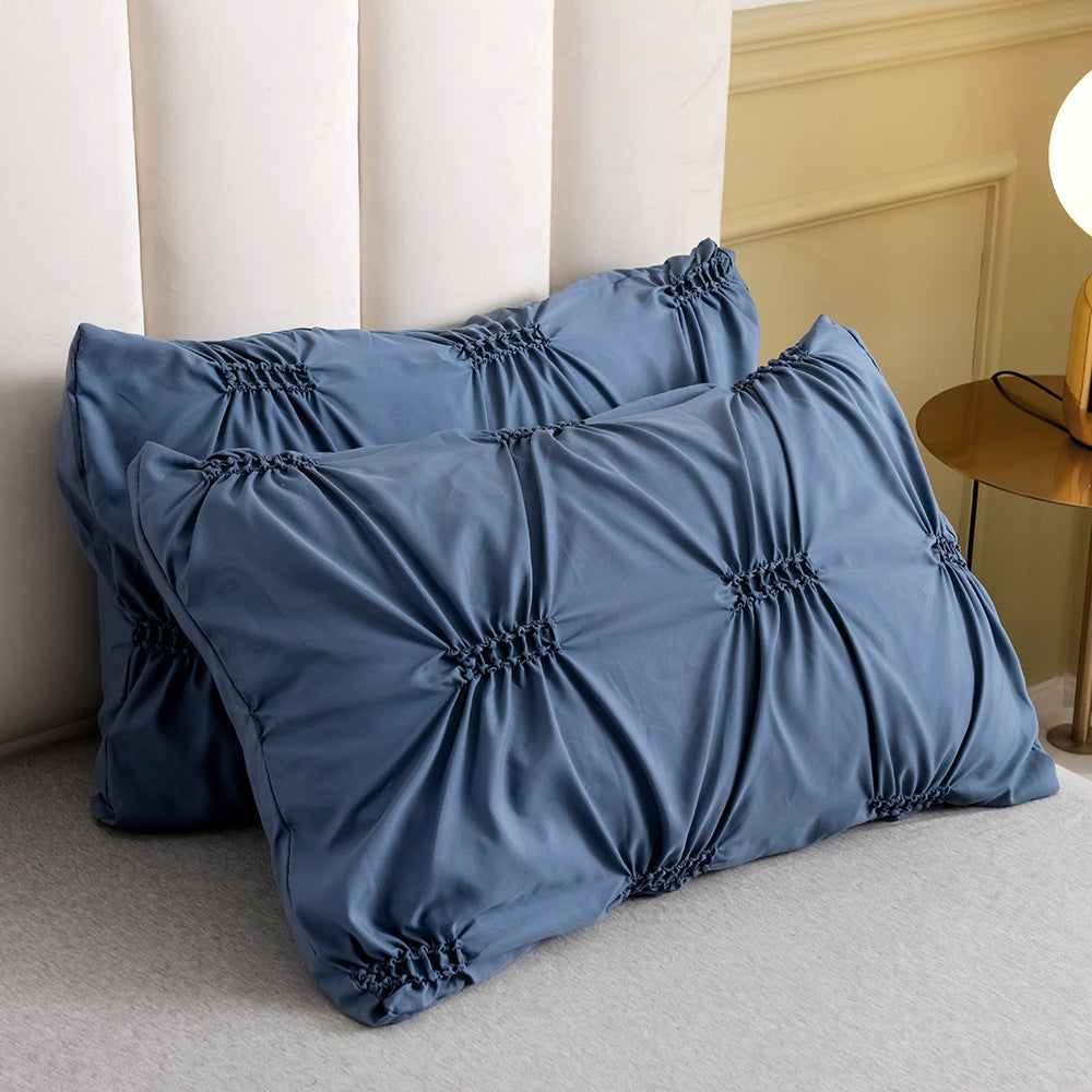 Pintuck Elastic Duvet Cover Set