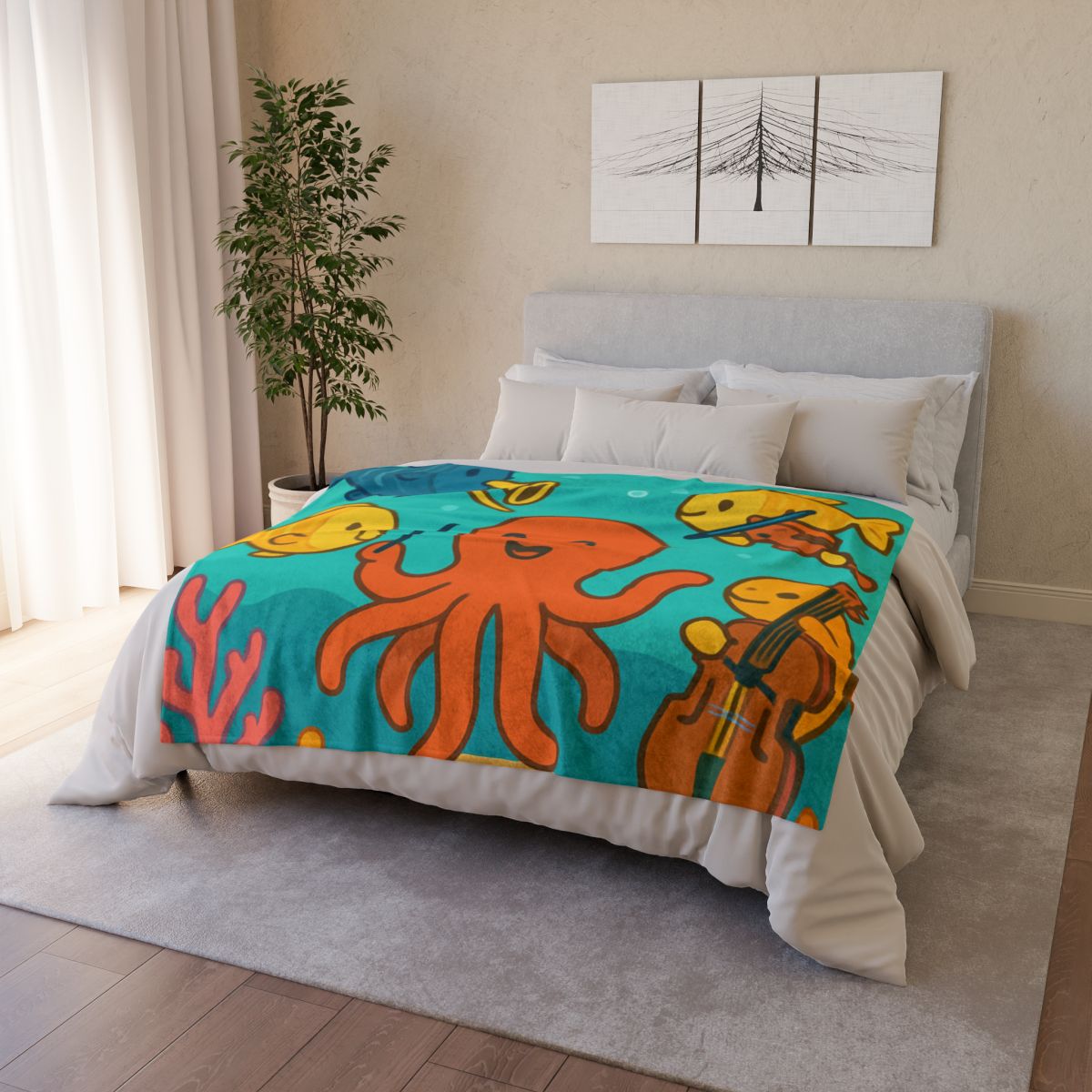 Coral Reef Orchestra trendy patterned blankets